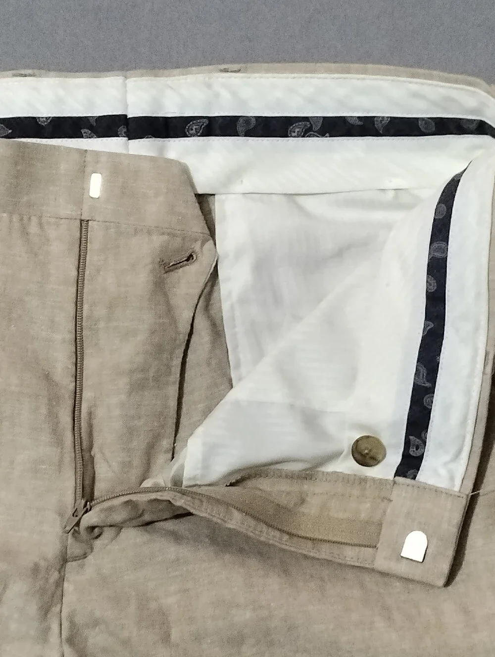 Joseph A. Bank 1905 Linen Blend Dress Pants Mens 33X32 Tan Classic Fit Pre-owned